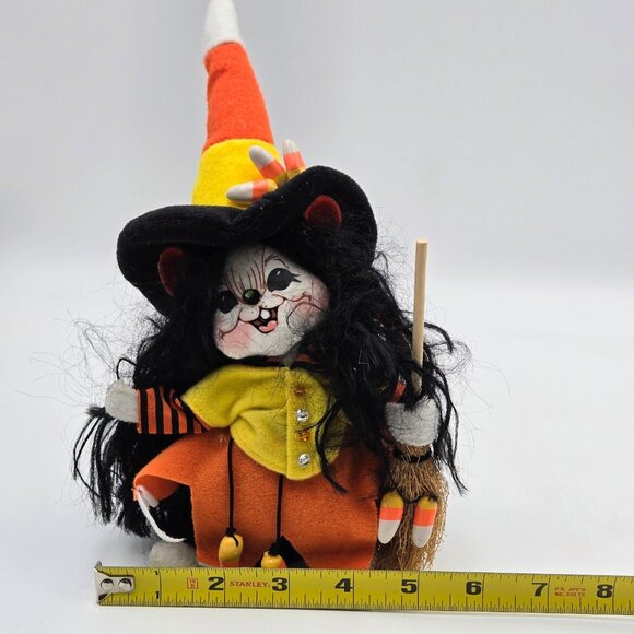 Annalee Candy Corn Witch Mouse Doll Halloween 2009 Retired Read - Picture 3 of 14